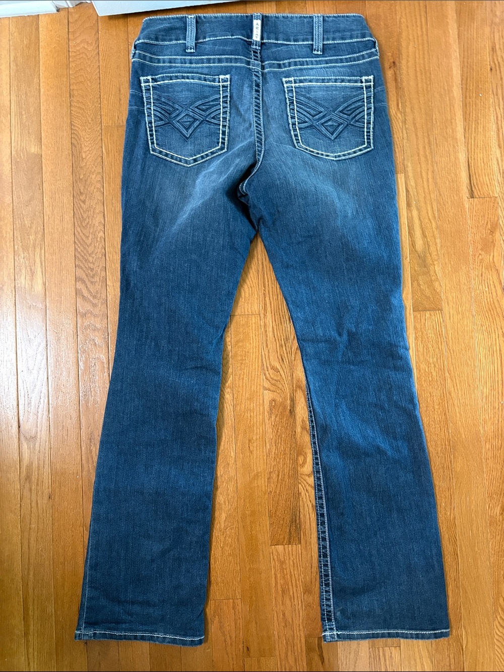 Ariat R.E.A.L. Denim Jeans Women’s 33L Bootcut Mid Rise Dark Wash Western - Picture 6 of 9